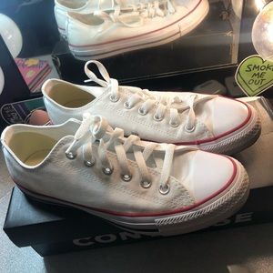 White Converse worn once!